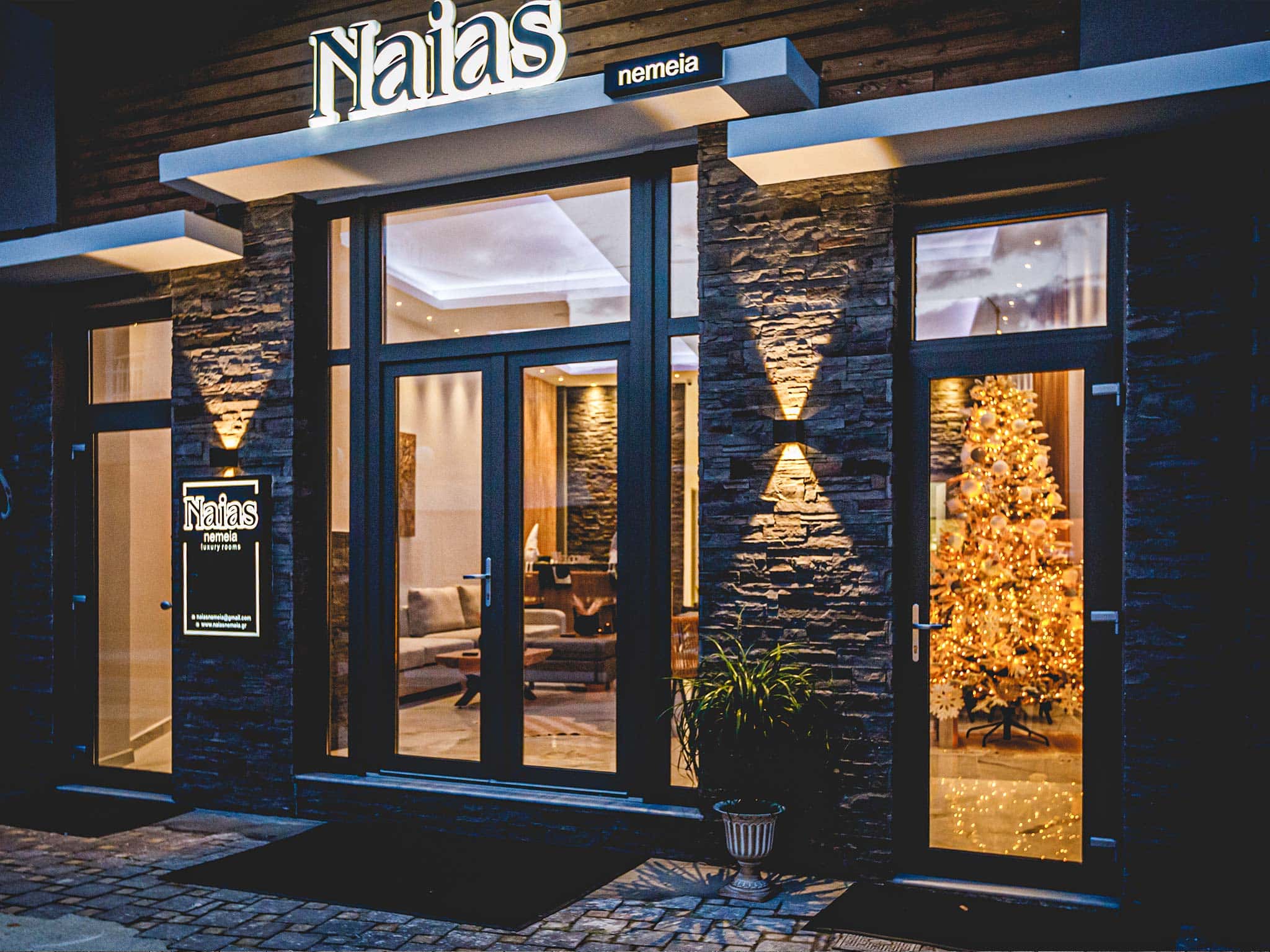 a building with a sign on the front